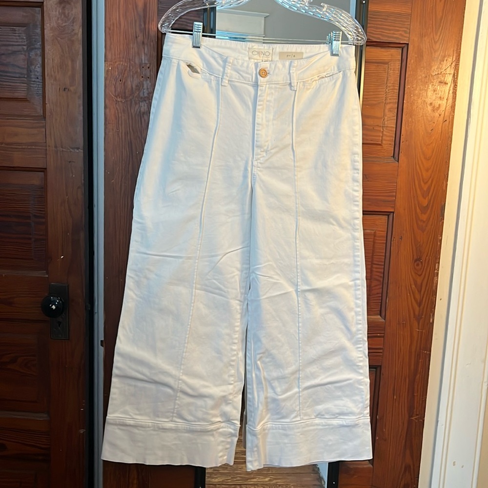Anthropologie wide leg cropped chino size 6 - Picture 1 of 5